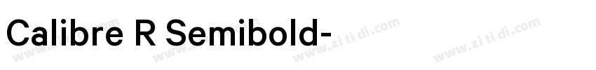 Calibre R Semibold字体转换